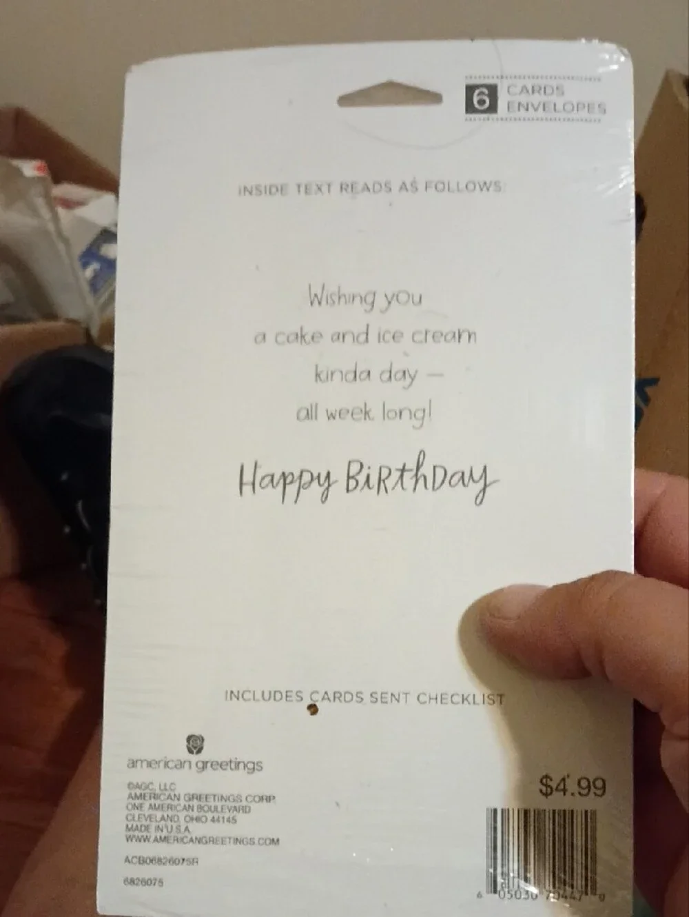 American Greetings Yellow 'Celebrate' Birthday Card Pack with Multicolor Cake